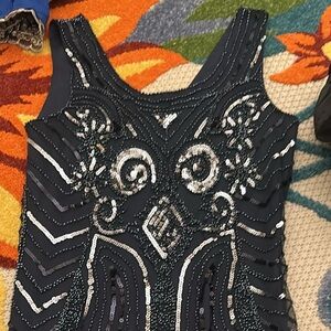 Elegant Black Sequin Dress